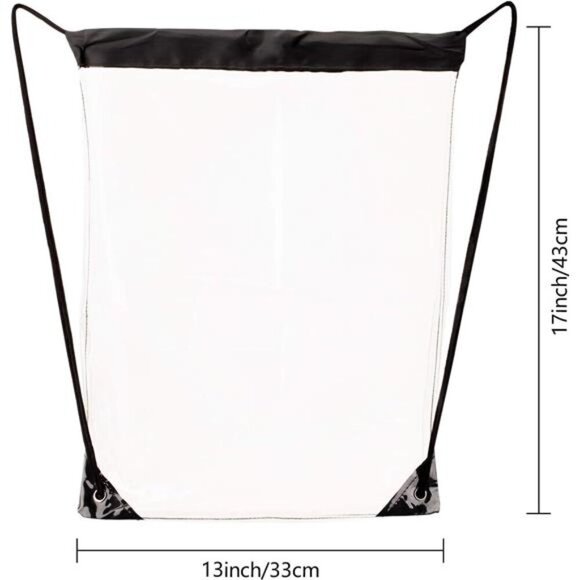 2 Pieces Clear Drawstring Bags, Waterproof Small Clear Bag for Stadium Colleges - Picture 2 of 7